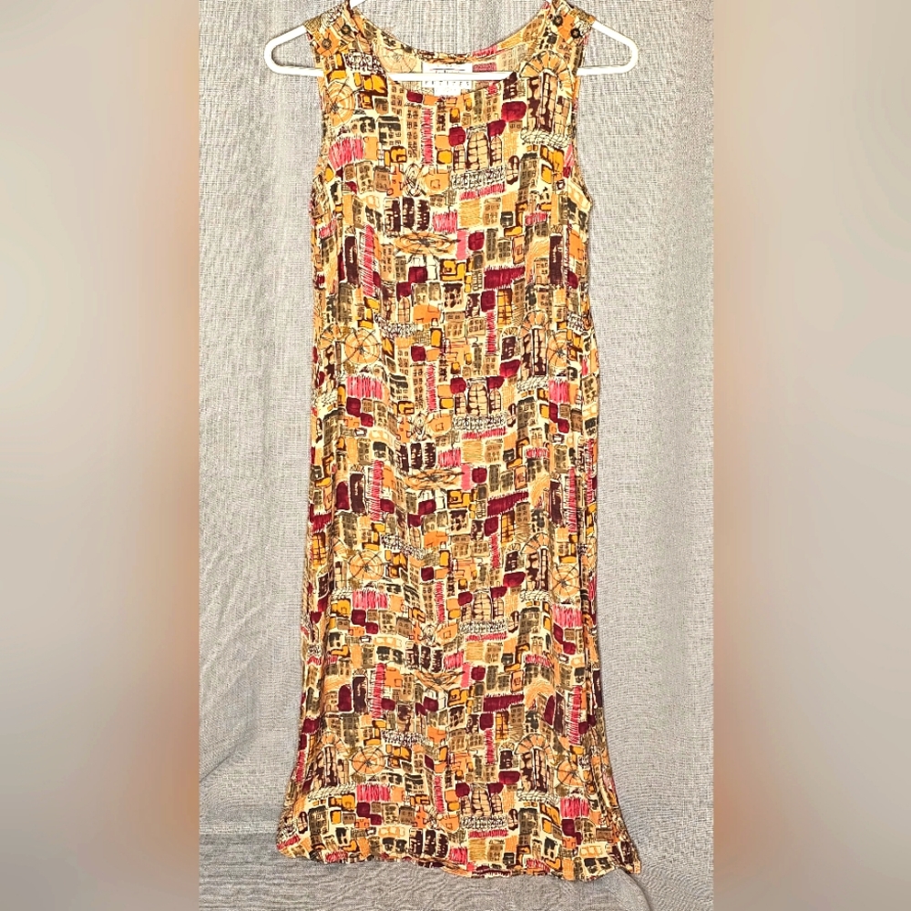 Talbots beautiful print, full length,Dress